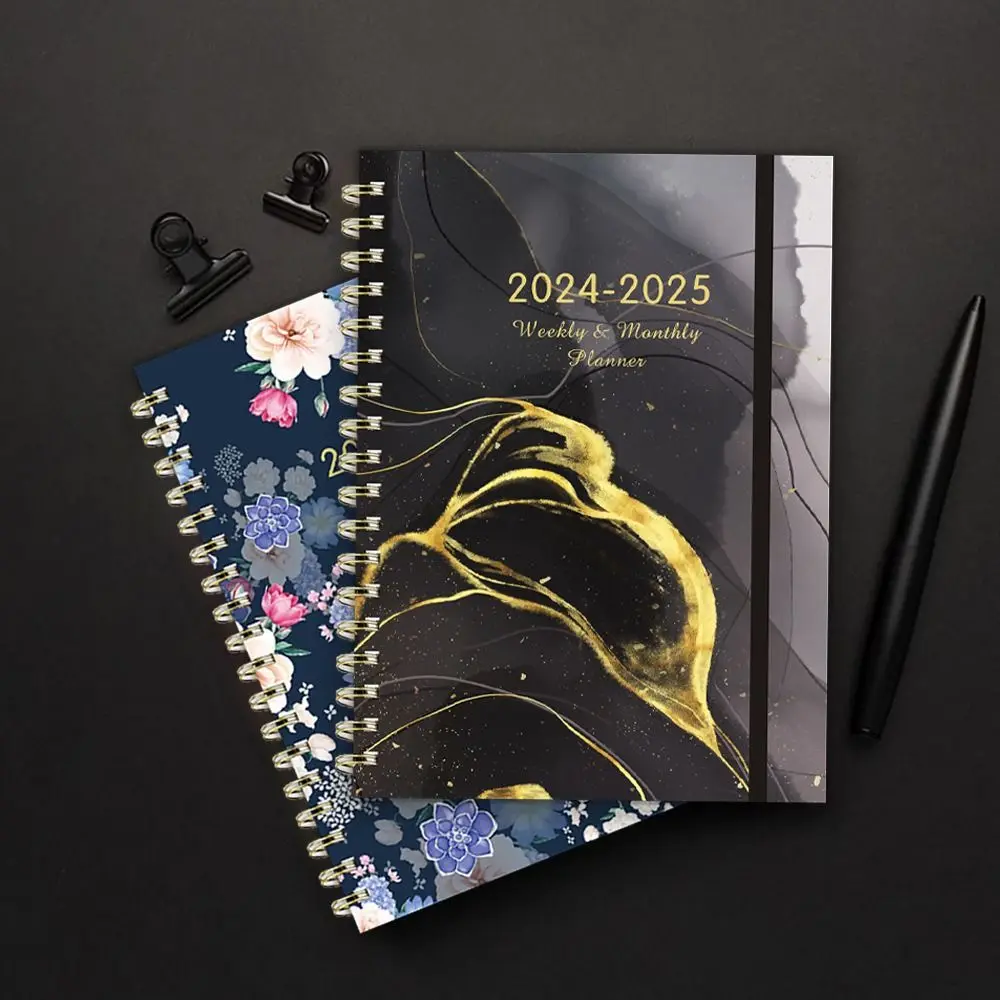 A5 2024 2025 의제 도서 할 일 목록, 코일 일정 수첩, 주간 일기 플래너, 학교 사무용품, 신제품