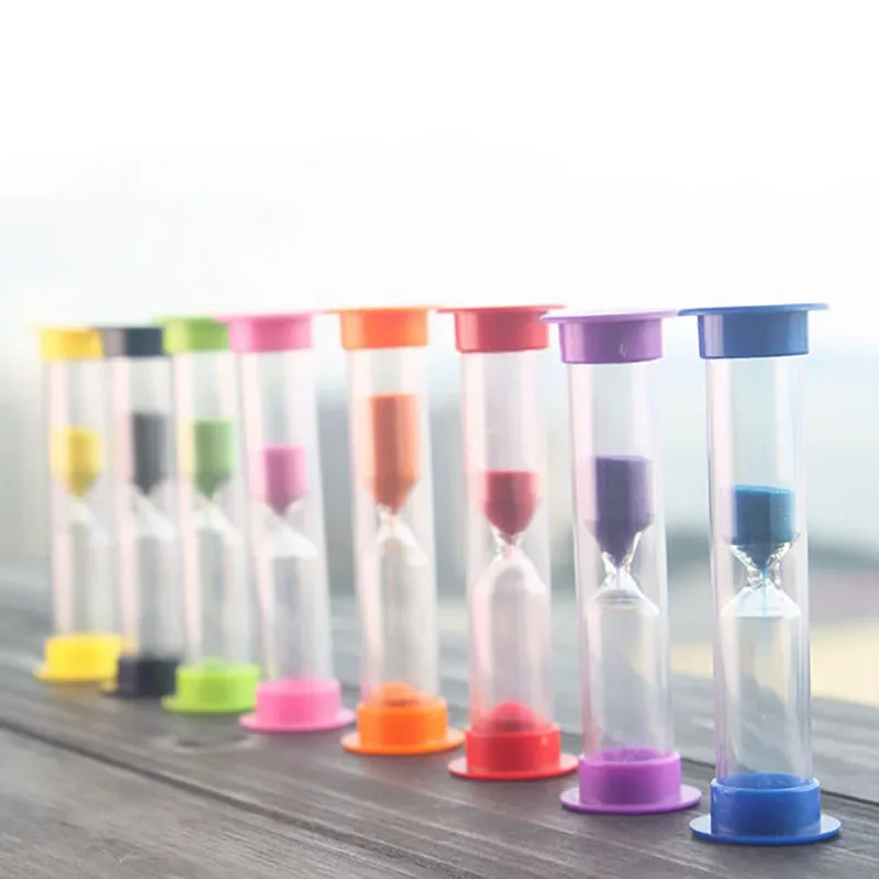 1/2/3 Minute Colorful Hourglass Sandglass Sand Clock Timers Sand Timer Shower Timer Tooth Brushing Children Home Decors