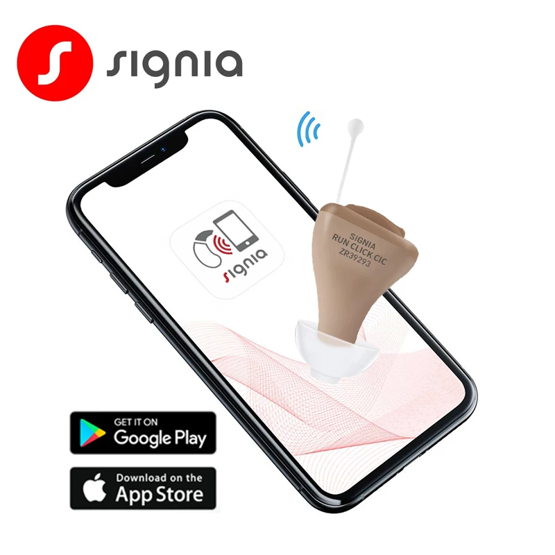 Siemens Signia Hearing Aids Mini In The Ear Hearing Aid 8 Channels Ear Care Aid App Volume