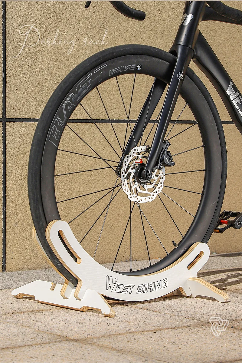 WEST BIKING Fahrradständer, verstellbarer Holzständer für Rennräder, Gravelbikes und Mountainbikes, für Reifenbreiten von 20C-30C/1,9-2,2 Zoll – Detail 15