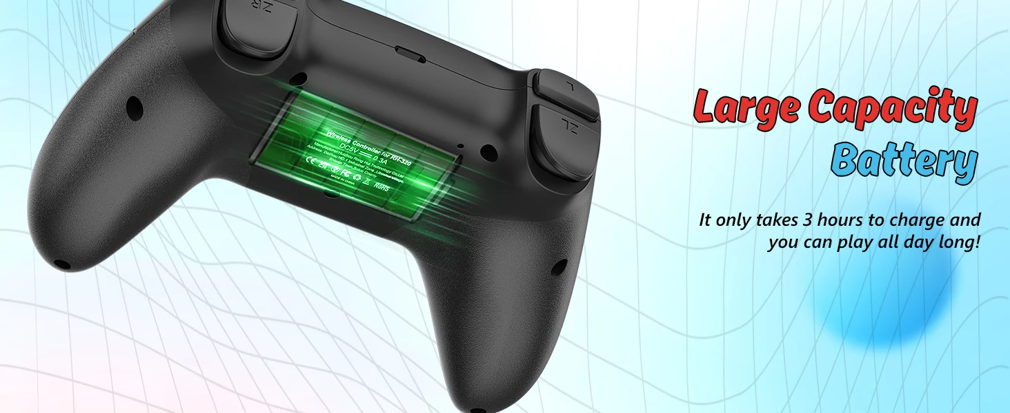 GAMROMBO Controller For Switch Oled/Lite/PC Wireless Game Joystick W/ 6-axis Gyro Turbo Vibration Gamepads Remote_voghion.com