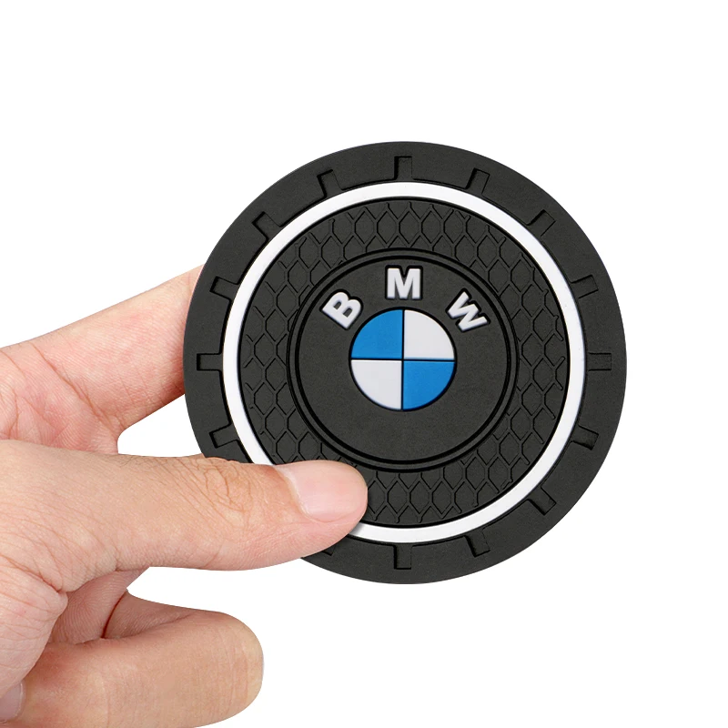 실리콘 자동차 물컵 거치대 코스터 미끄럼 방지 패드 매트, BMW M E46 E90 E60 F10 F30 E39 E36 F20 E87 G30 E92 E91 X5 X6 E82, 2 개