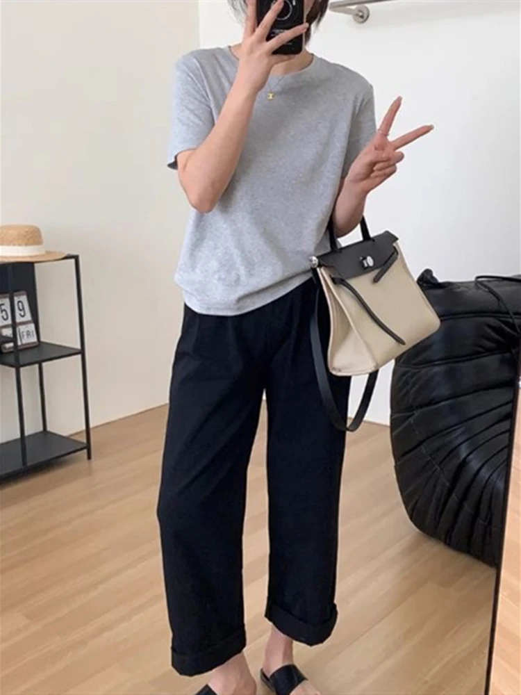 출산용 와이드 레그 팬츠 봄 가을 흰색 양털 안감 9개월 임산부용 스트레이트 컷 팬츠 캐주얼웨어