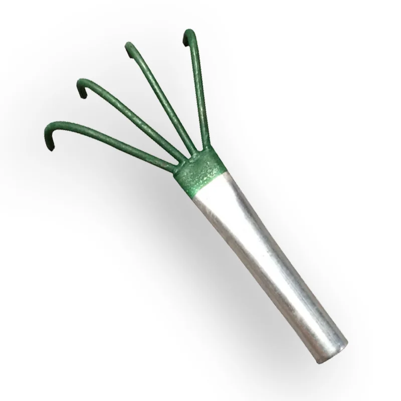 Peanut Harrow with Iron Handle Four tooth Rake Agricultural Garden