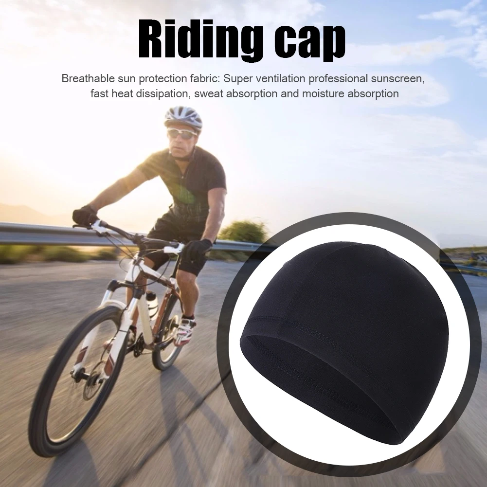 Description Picture 5 of itemSports Cooling Skull Cap Breathable Beanie Dome Cap Helmet Lining Sweat Wicking Cycling Running Hat for Cycling Sportswear