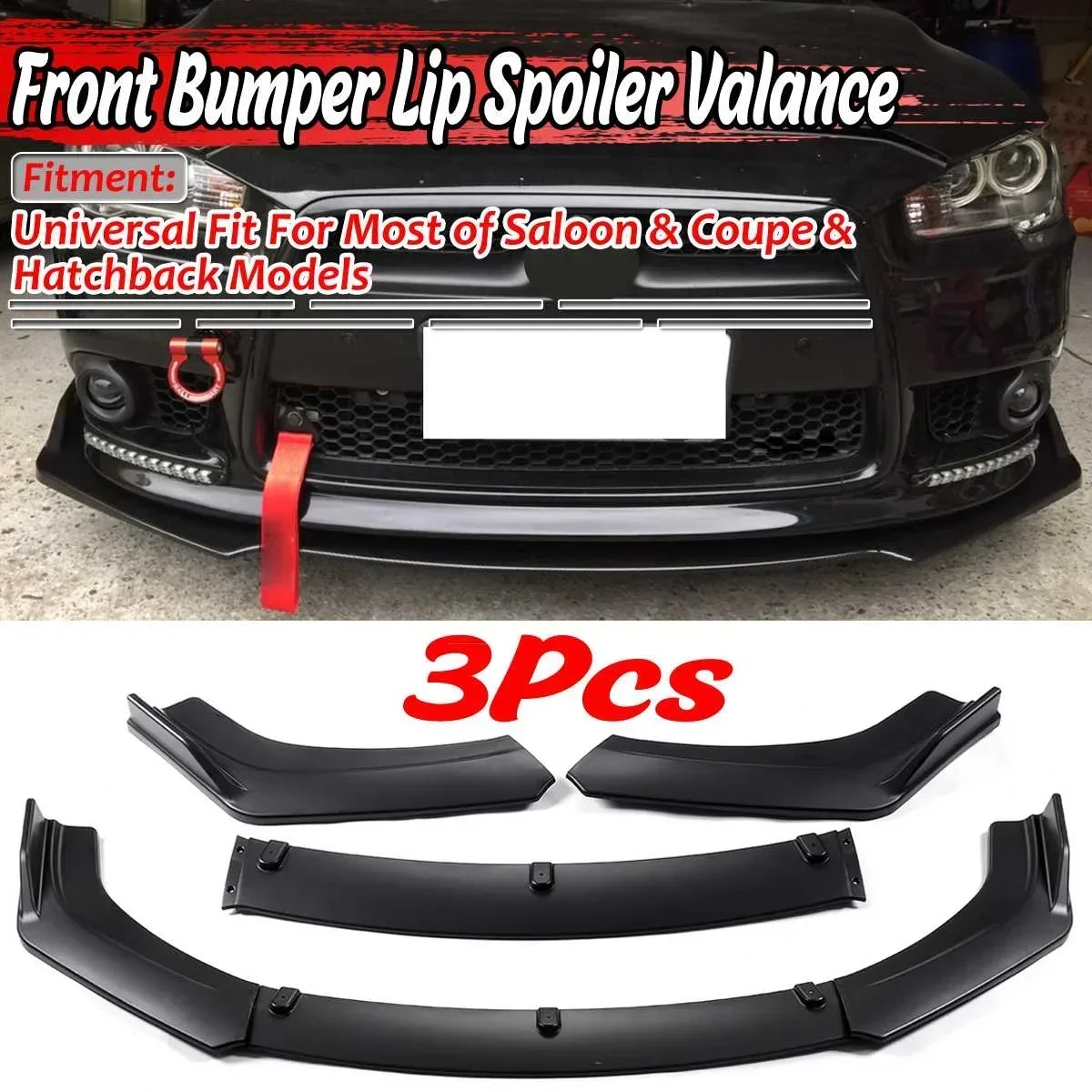 

Universal Car Front Lip Chin Bumper Spoiler Splitters Protector Cover Diffuser Guard For Honda Civic For BMW For LexusBody Kit
