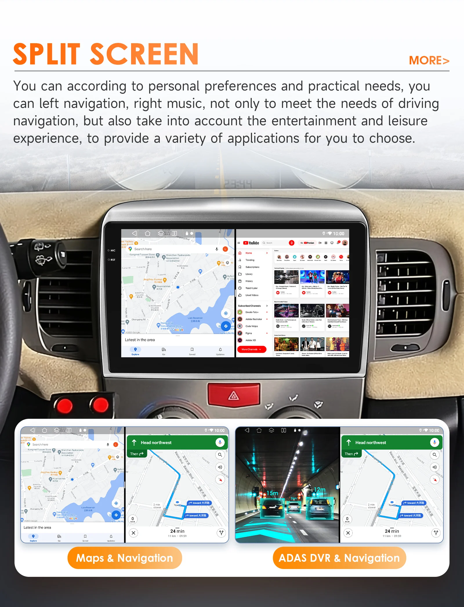 6115 Octa Core Carplay Android14 Auto radio Für Lancia Ypsilon 2006-2011 Multimedia-player GPS 360 Kamera Autoradio 9 "2DIN Bildschirm – Detail 40