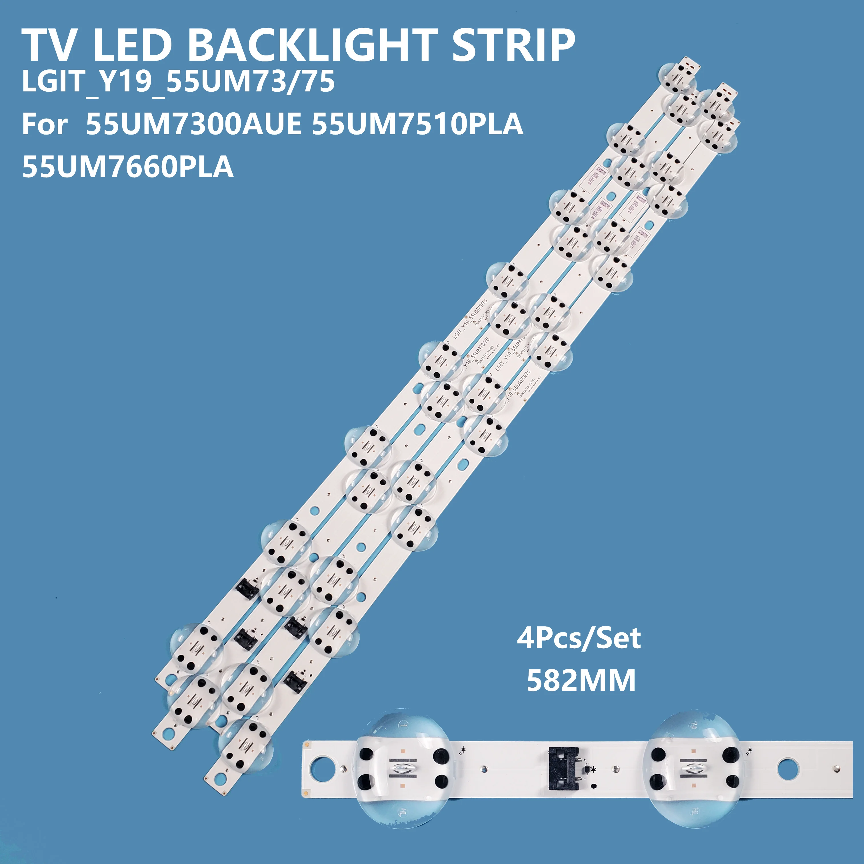 55inch TV Led Strip LGIT_Y19_55UM73/75 For 55UM7300AUE 55UM7510PLA 55UM7660PLA TV Backlight Strips Lights to repair цена и фото