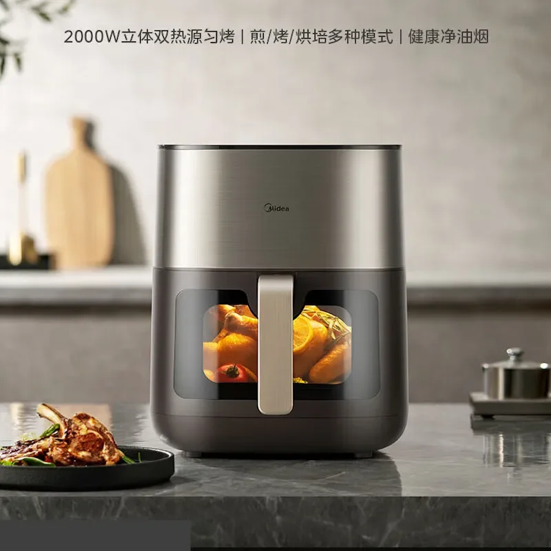 Midea 2000W deep fryer Automatic air fryers Home appliances Smart air fryer oven Low fat oil free airfryer French fries machine 3