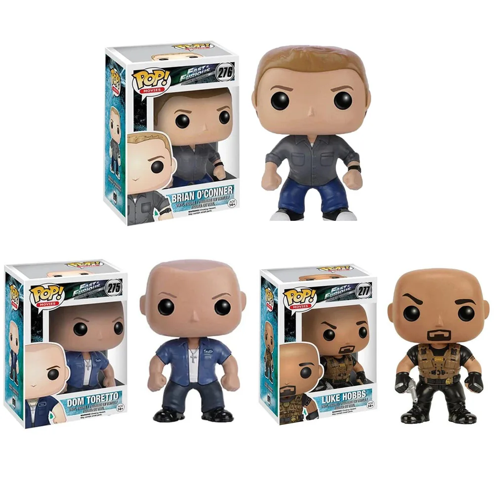 thumbnail image 2 of Figuras de acción de vinilo Funko Pop Movies Fast and Furious Brian O'Conner #276 Dom Toretto #275 Luke Hobbs, juguetes, regalo para niños, 2 of 5