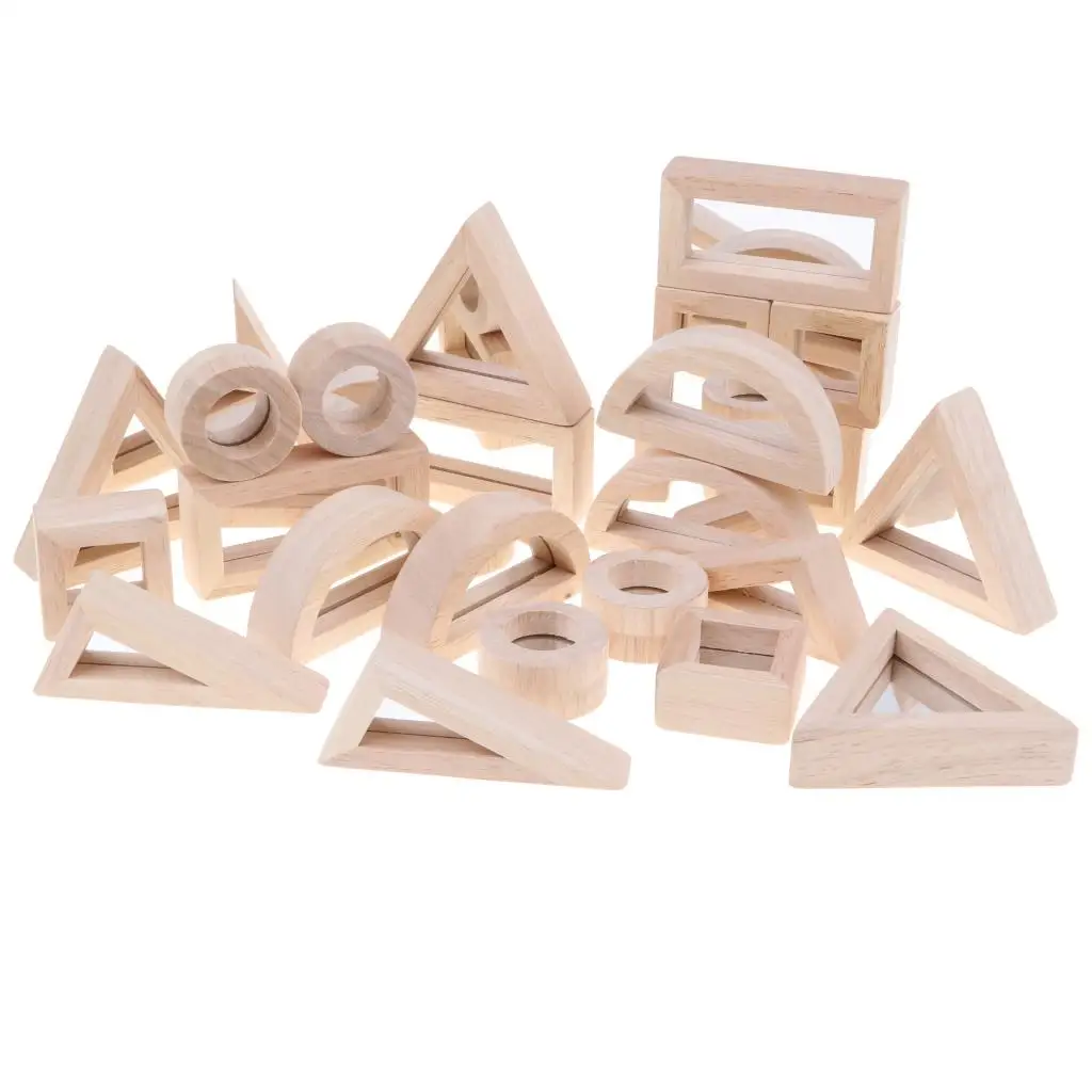 

Wooden Montessori Building Construction Stacking Blocks Learning Toys Gift