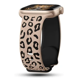 Custom Engraved Silicone Strap for 42 44 45 49 S10-46mm (Milk tea black)