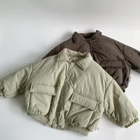 Manteau en coton pour enfants, nouveau Style d'hiver 2021, vêtements amples et épais en coton, vêtements d'hiver pour bébés, veste en coton, haut tendance 2