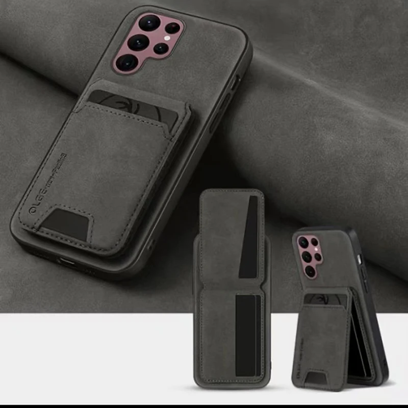 Premium Synthetic Leather Card Holder Phone Wallet Case with Enhanced Protection