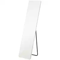 Зеркало в полный рост, зеркало 150 x 40 см, со светодиодной подсветкой, 3 цвета освещения, настенное зеркало с подставкой, сенсорный выключатель — изображение 3