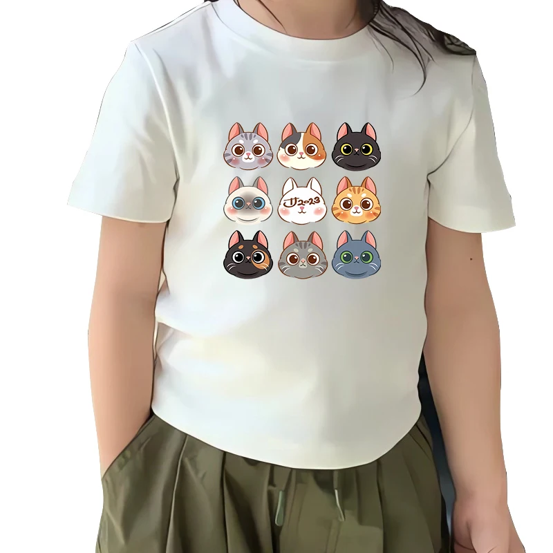 귀여운 고양이 조합 열전달 티셔츠 DIY 장식 인쇄 철 의류 및 포장 장식 DTF 동물 스티커