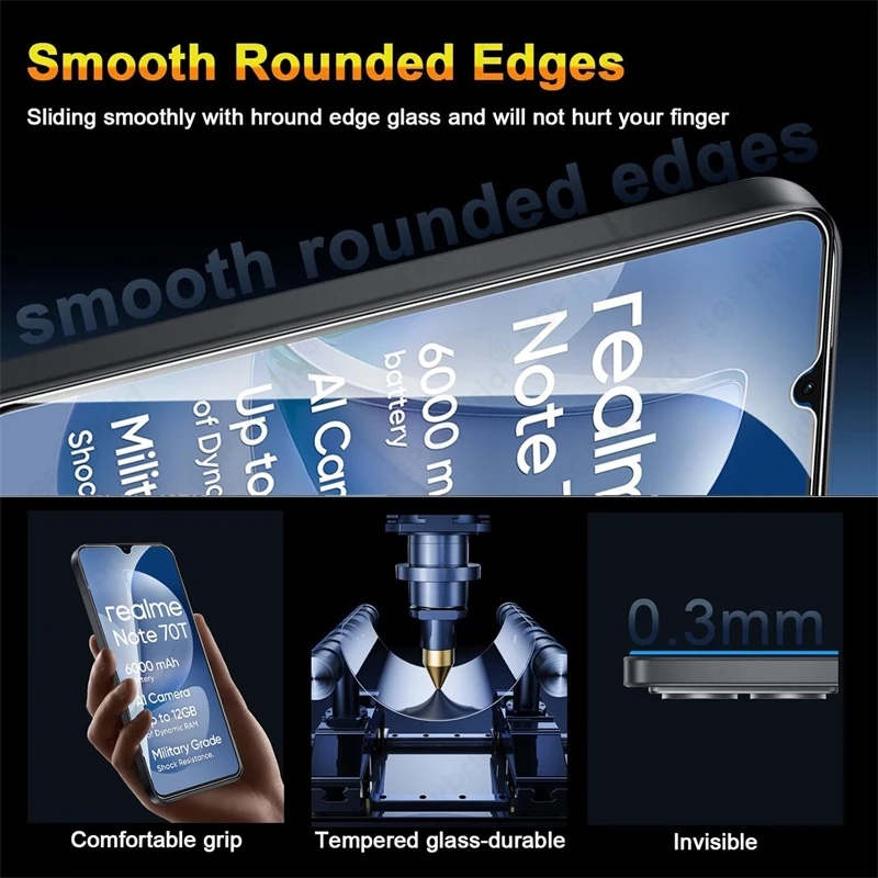 Clear Tempered Glass Screen Protector & Protective Case