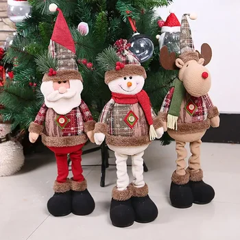 Navidad Santa Doll adornos navideños para el hogar 2024 mesa adornos navideños Navidad Natal Noel decoración de Año Nuevo 2025 regalos
