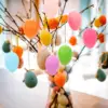 24 Pcs Plastic Easter Eggs Hanging Door nament Outdoor Decorations Kids Craft For Decorating Spring Party Festive Toy 6
