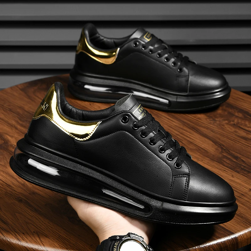 Men's sports shoes, women's fashionable sports shoes, vibration increasing lightweight and comfortable casual skateboardi