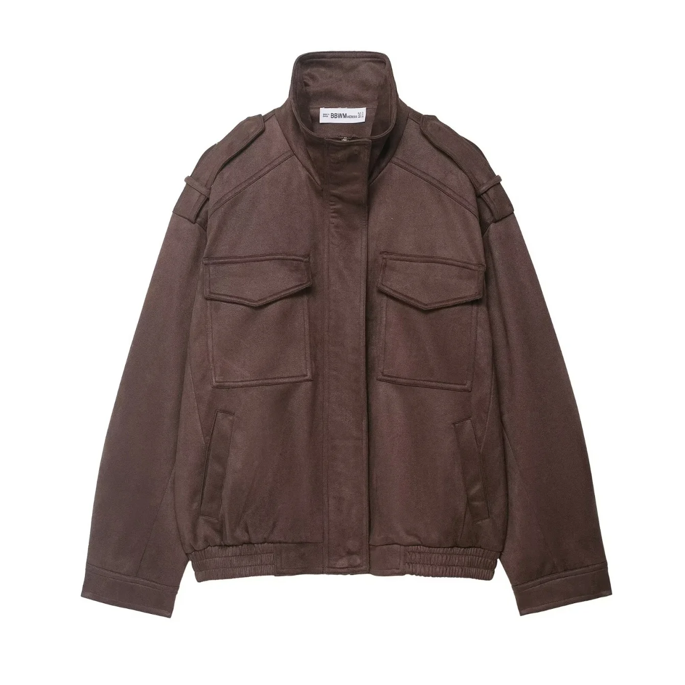 Women Fashion Casual Zipper Bomber Jacket S Female Autumn Winter Long Sleeve Pocket Coats Lady Solid Loose Outwears Streetwear