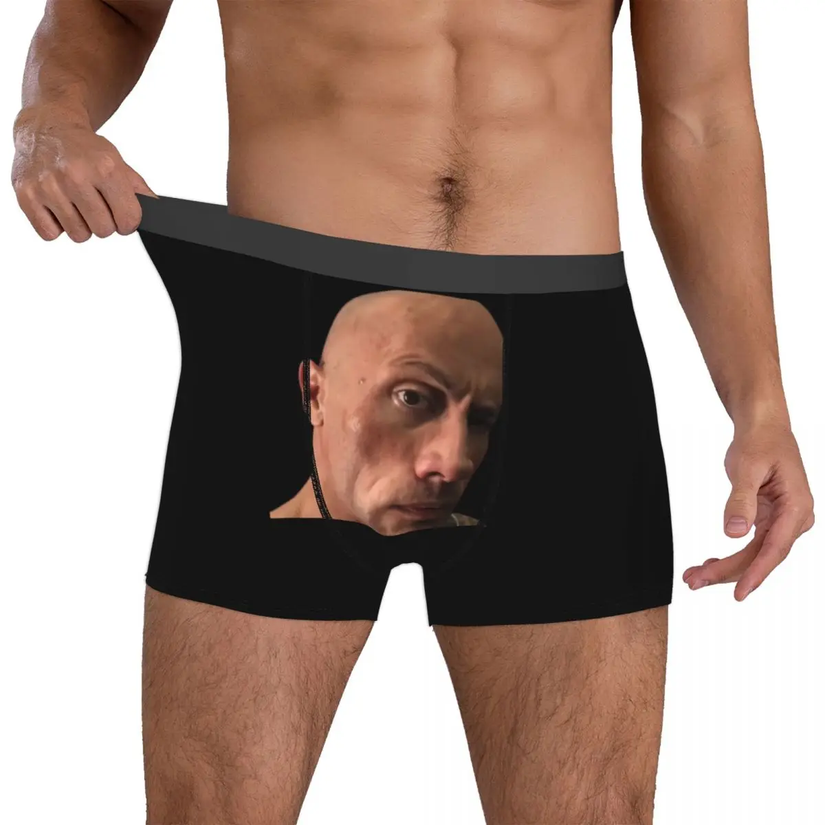 Eyebrow Meme Dwayne The Rock Johnson Man Underwear Boxer Briefs Shorts  Panties Novelty Breathable Underpants for Homme S-XXL