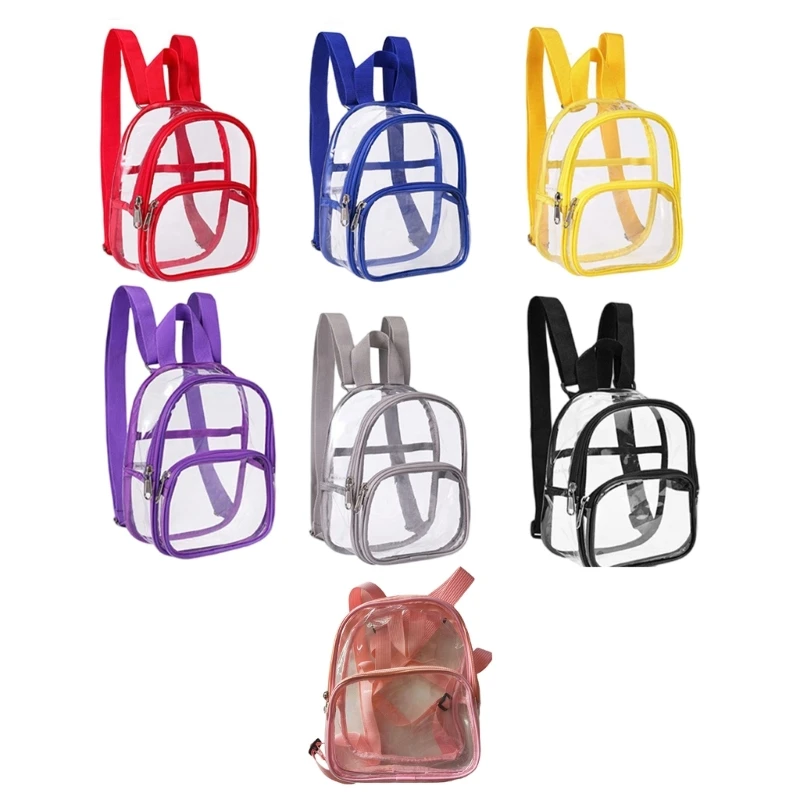 Student School Backpack PVC Backpack All-matching See Through Clear for Daily College Work