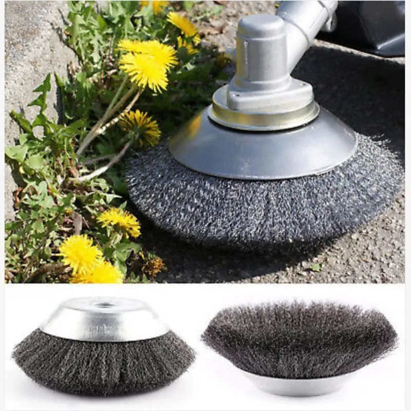 150/200mm Grass Trimmer Head Thin Steel Wire Brush Cutter Dust Removal Weeding Plate for Lawn mower 6"/8" Bowl Wheel Garden Part
