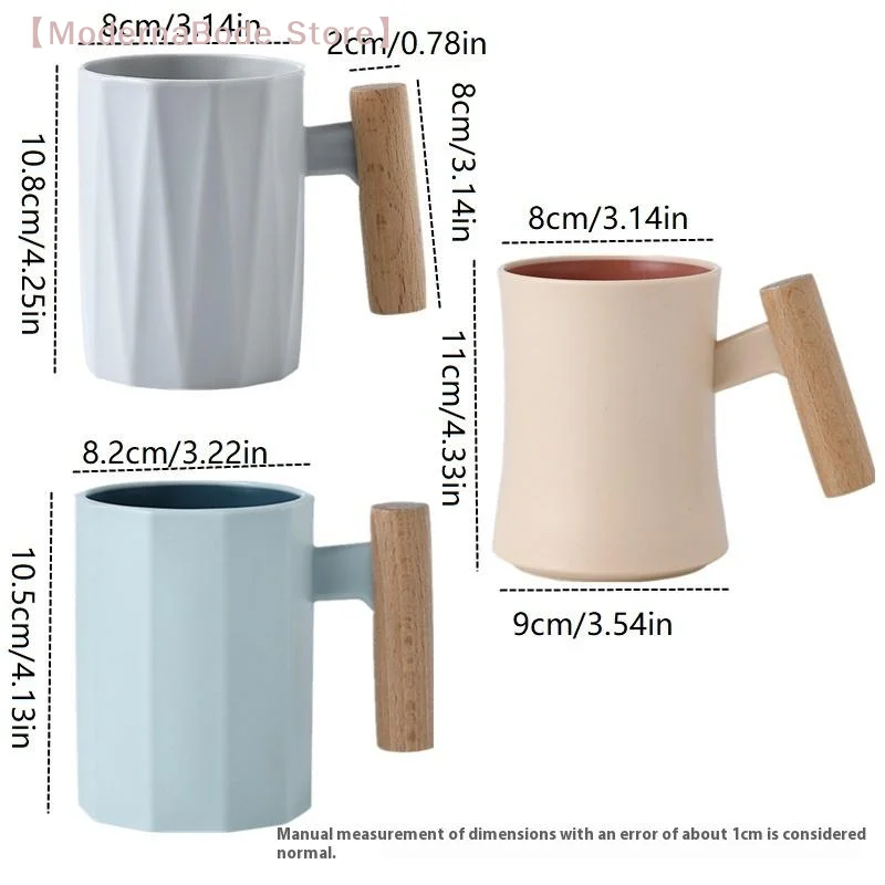 Creative Wooden Handle Toothbrush Cup For Bathroom Storage_voghion.com