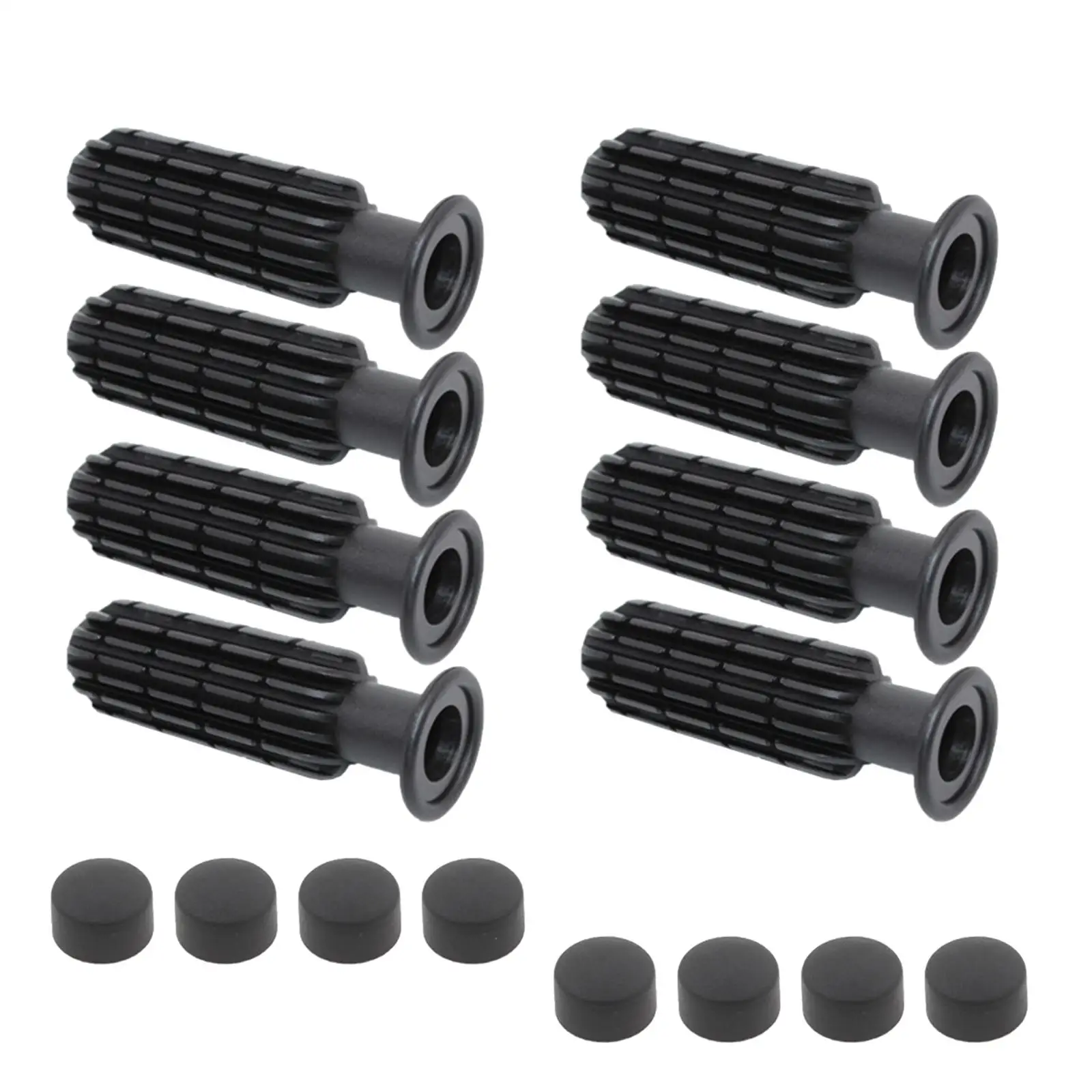 8x Foosball Grips Practical Non Slip Design with End Plugs Accessories Parts