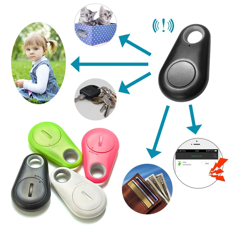 Mini Item Finder Smart Dog Pets Bluetooth GPS Tracker Anti lost Device Alarm Tag Child Bag Wallet Key Finder Locator 2/4pcs