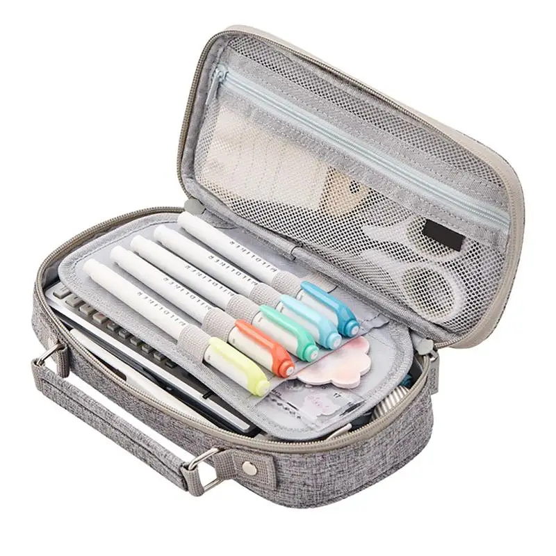 

Pencil Case Pouch Large Capacity Doule Layer Pens Bag Pens Pouch Bag For Teen Girl Boy Pencil Organizer Stationery Supplies