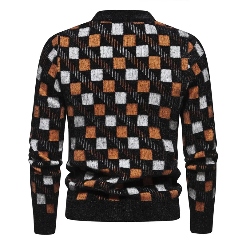 Trend Men's  New Imitation Mink Sweater Soft and Comfortable  Fashion Warm Knit Sweater Man Clothes 2