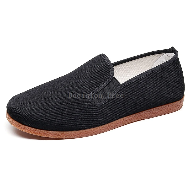 chinese retro cloth shoes beef tendon soft sole men shoes traditional elastic mouth taoist martial arts a001