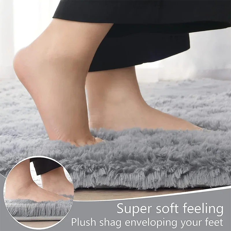 Gray Shaggy Area Rug 3