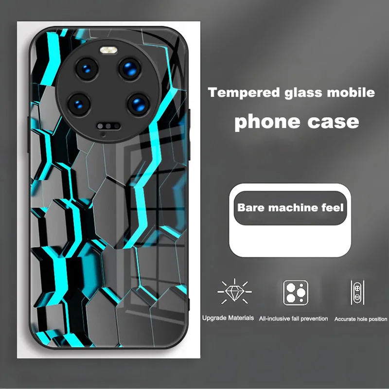Fashion Painting Full Protective Phone Case with Tempered Glass