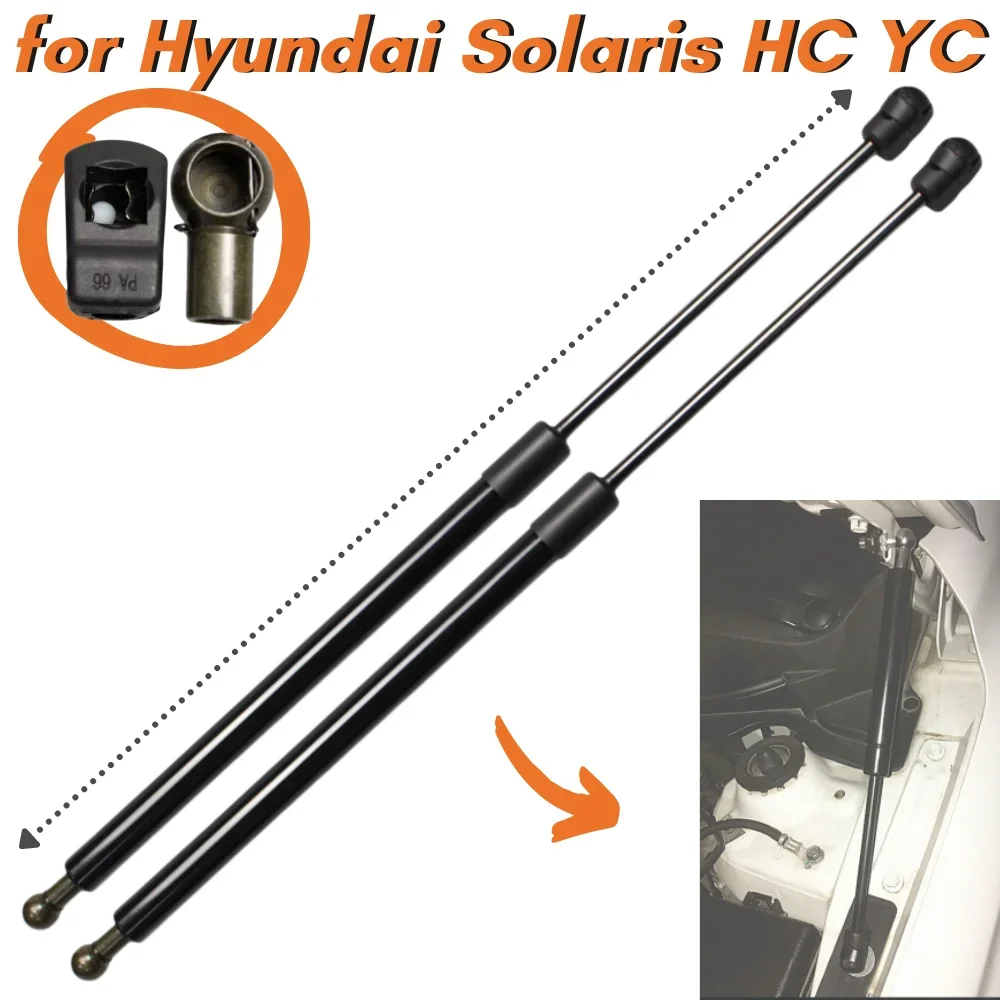 

Qty(2) Hood Struts for Hyundai Solaris HC/YC 5th 2017-2022 Front Bonnet Hood Gas Struts Springs Dampers Shock Absorber Bar Prop