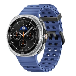 Premium Silicone Watchband for Samsung Galaxy Watch - Marine Blue (Gemstone Blue)