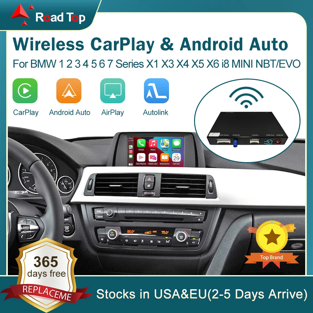  PANGOLIN Wireless CarPlay for BMW NBT System, with Android Auto  Retrofit Interface, iOS AirPlay Mirror Function : Electronics