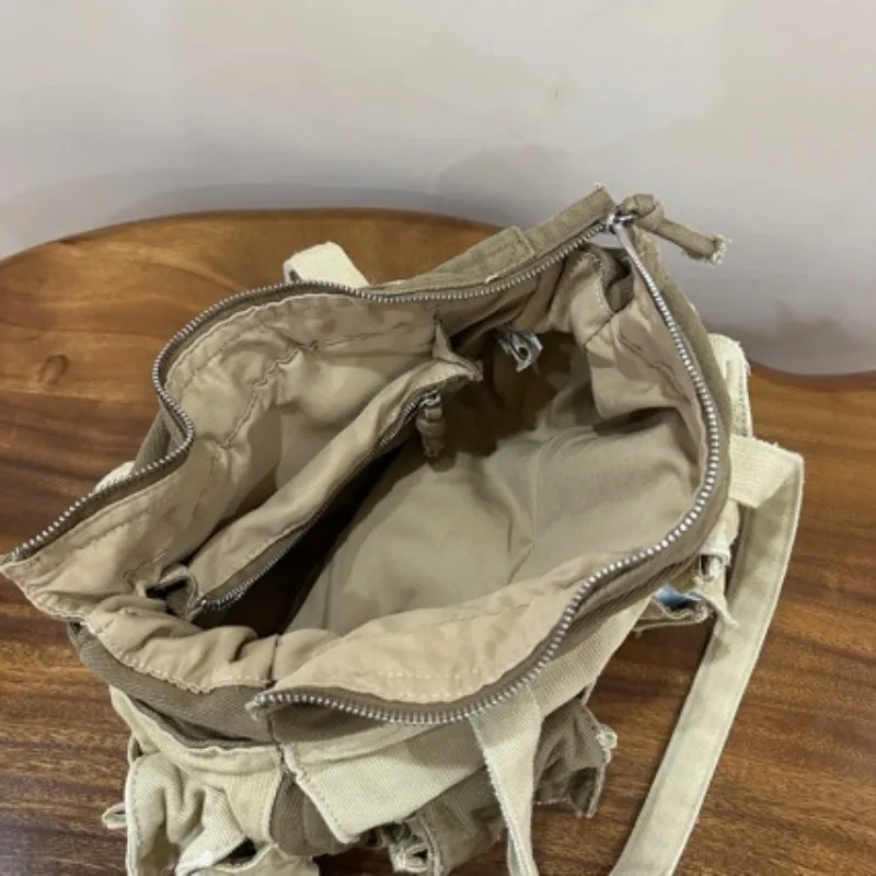 Female Large Capacity canvasTote Bag New Korean Style Fashion Women Shoulder Crossbody Bag Worker Commuter Tote Handlebag