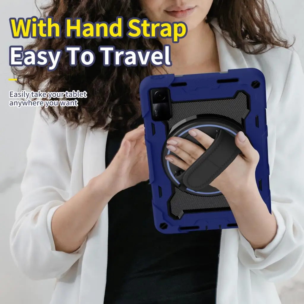 Capa para Tablet Kickstand com Alça de Mão Capa Giratória para Xiaomi Pad Pro 11 12.4 Redmi Pad 10.61 2023 - Imagem 4