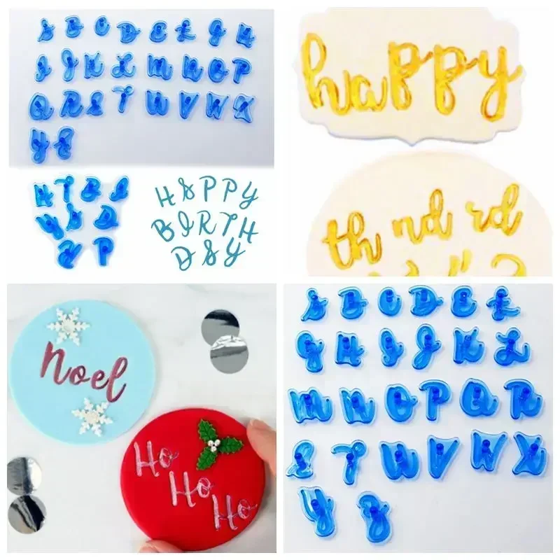 

1set Letter Cake Stamp Molds Upper&Lower Alphabet Number Fondant Cookie Mould For Wedding Birthday Party Cake Decor Baking Tools