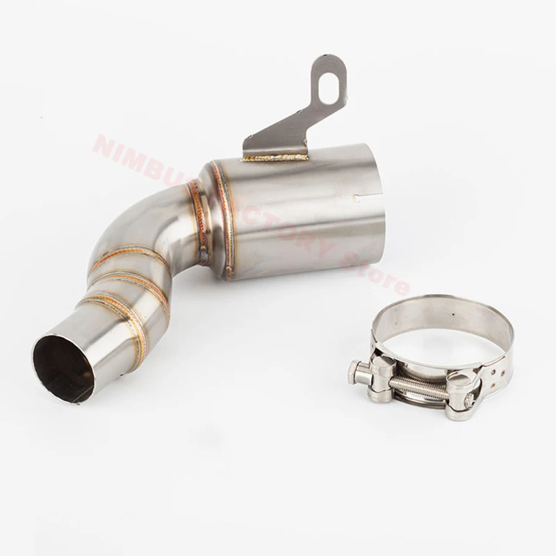 for KTM RC 250 390 2020 2021 2022 ADV Exhaust De-Cat Middle Link Pipe Escape Muffler Cut-cat Connect Tube 45mm Down Pipe Elbow
