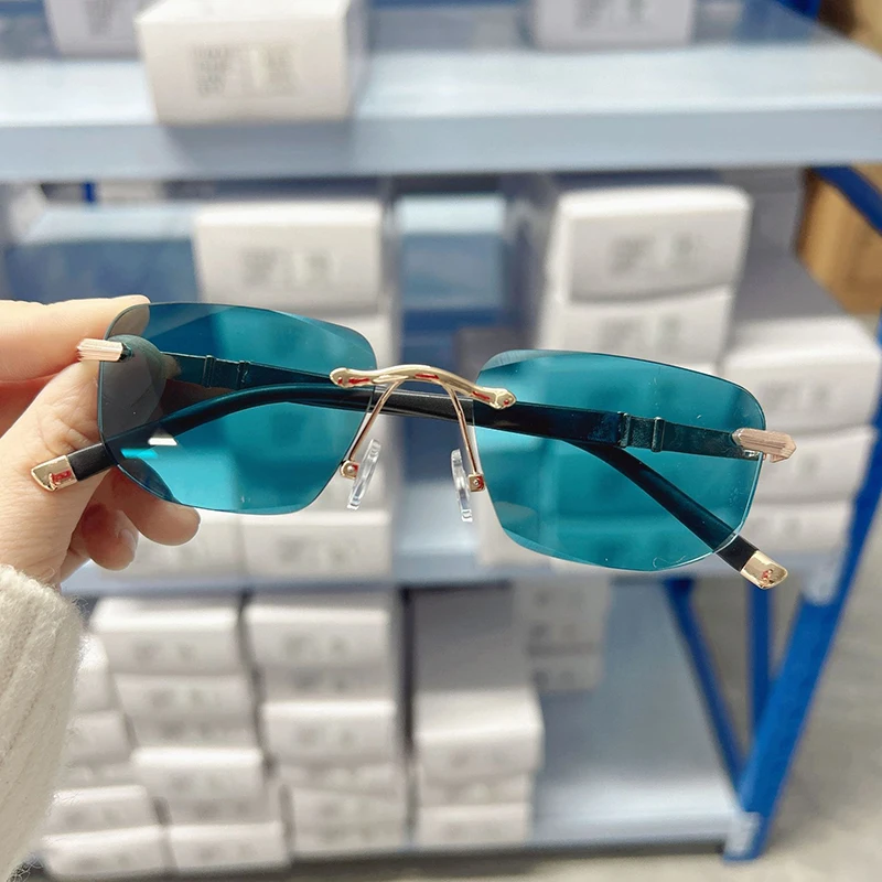 Ahora Alloy Frameless Women&Men Sun Reading Glasses Blocking Blue Light Sunglasses Spectacles Reading Glasses 0+1.0+1.5+2.0+2.5 2