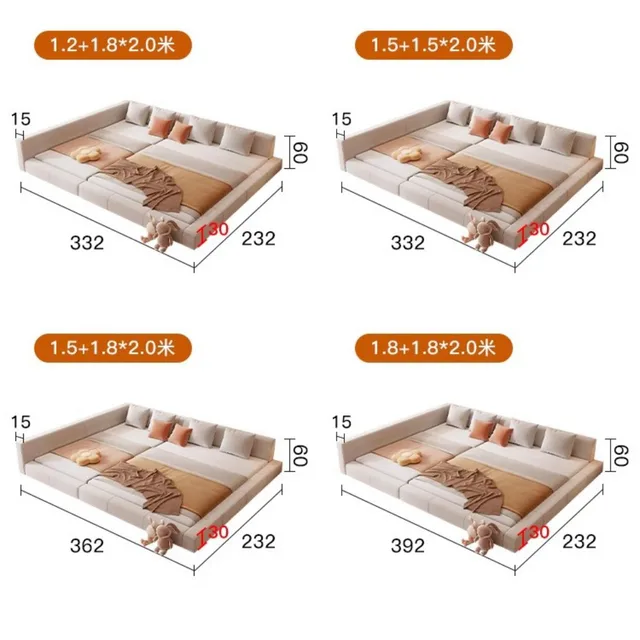 80cm 180cm multifunctional bed multi-person tatami bed child safety guardrail rebound bedside camas de casal bedroom accessories 5