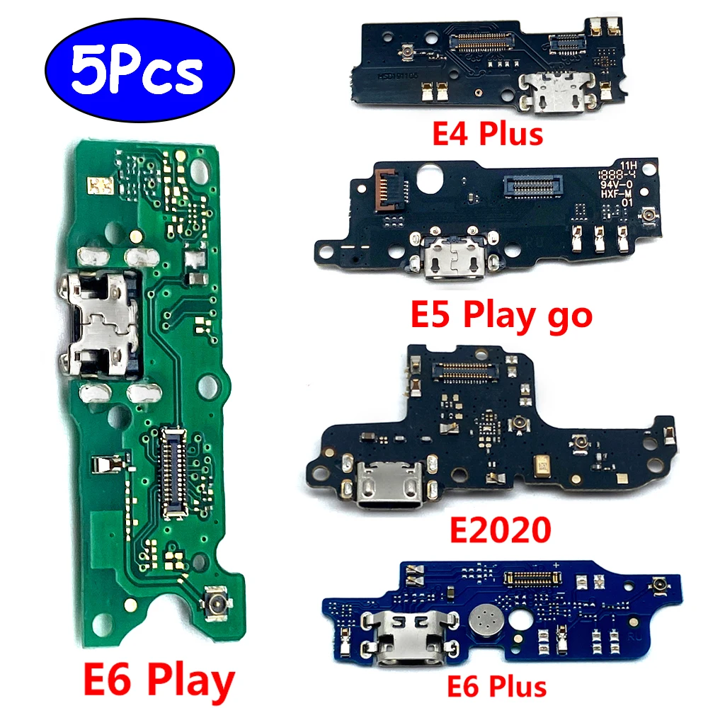 

5Pcs，NEW For Moto E7 E6S E4 E6 Plus E5 Play Go E 2020 USB Charging Port Dock Plug Socket Jack Connector Charge Board Flex Cable