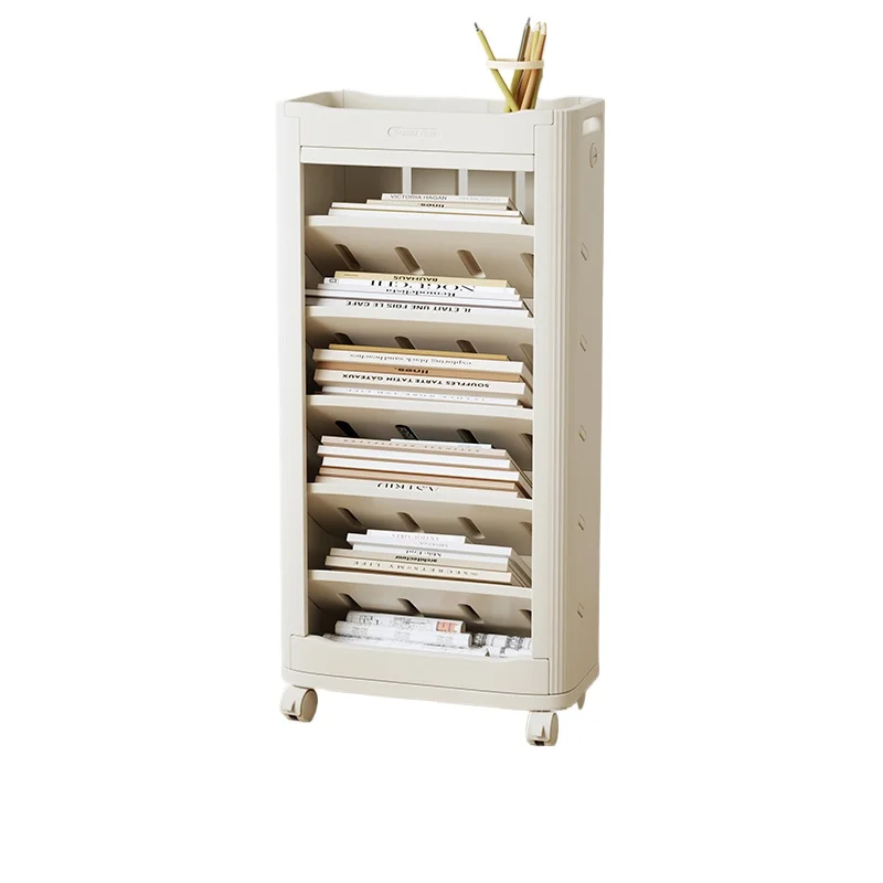 Children's Mobile Bookshelf Classroom Desk Book Storage Organizing Shelf Baby Toys Picture Book Shelf