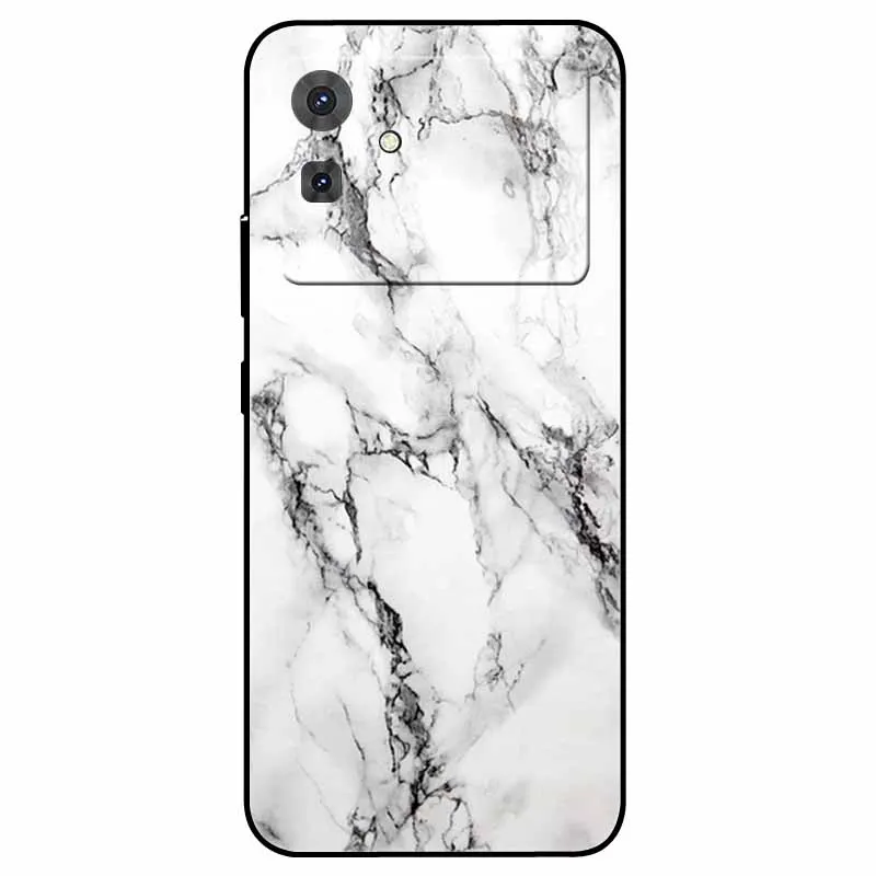 Floral Marble Silicone TPU Soft Phone Case with Cool Print Design