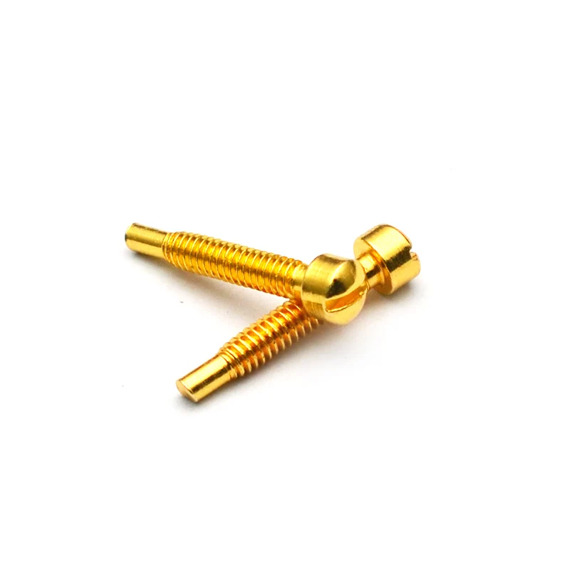 100Pcs 3x21MM Slotted Screw Polepiece Pole Screws Guitar Pickup Parts Screw Rods 21mm Lenght 3mm Diameter Black/Gold/Chrome guitar accessories