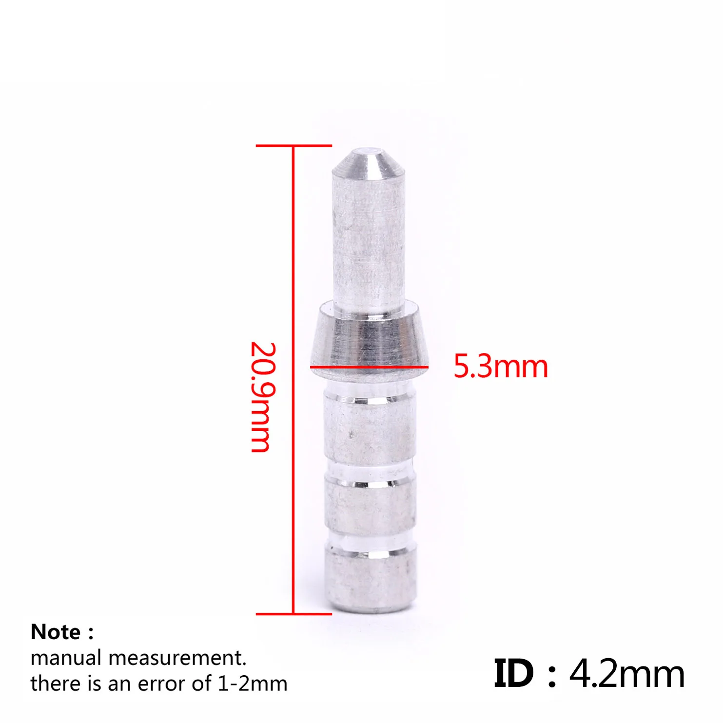 50pcs Archery Aluminum Nock Pin for Arrow Shaft ID 3.2 mm 4.2 mm 5.2mm 6.2 8.0mm for Nock Compound Recurve Bow Arrccessories
